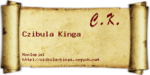 Czibula Kinga névjegykártya